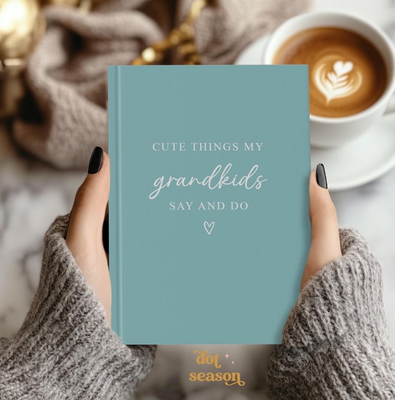 Grandparents Journal for Grandma, Cute Things My Grandkids Say and Do, Gift for New Grandparents, Custom Journal Mimi Nana Christmas Gift,