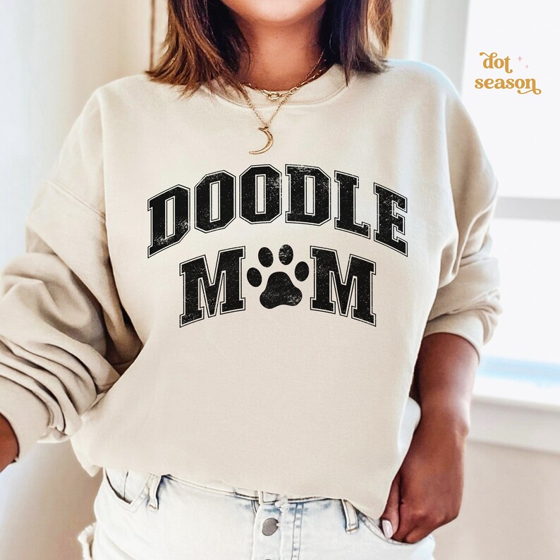 Doodle Dog Mom Sweatshirt, Golden doodle Gifts, Doodle Mama Sweatshirt, Goldendoodle Sweatshirt, dog mom gift, gifts for dog lovers Sand