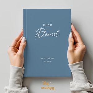 Diario personalizado con cartas para mi hijo, diario personalizado con el nombre de mi querido hijo, regalo para mamá primeriza, regalo para hijo, hijo recién nacido, regalo de Navidad, embarazo