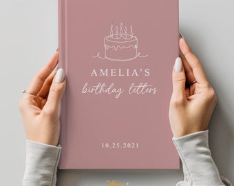 Birthday Letters Notebook, Custom Childhood keepsake memory book, Baby Journal, Toddler book, childhood journal, birthday photos