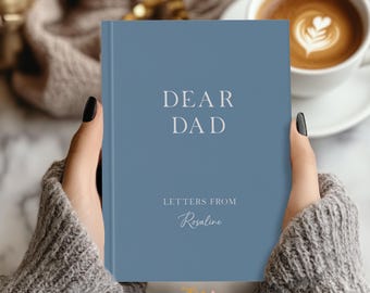Cartas para papá, cuaderno para papá, libro de recuerdos personalizado para papá, cuaderno personalizado para papá, regalo para papá de los niños, regalo de Navidad