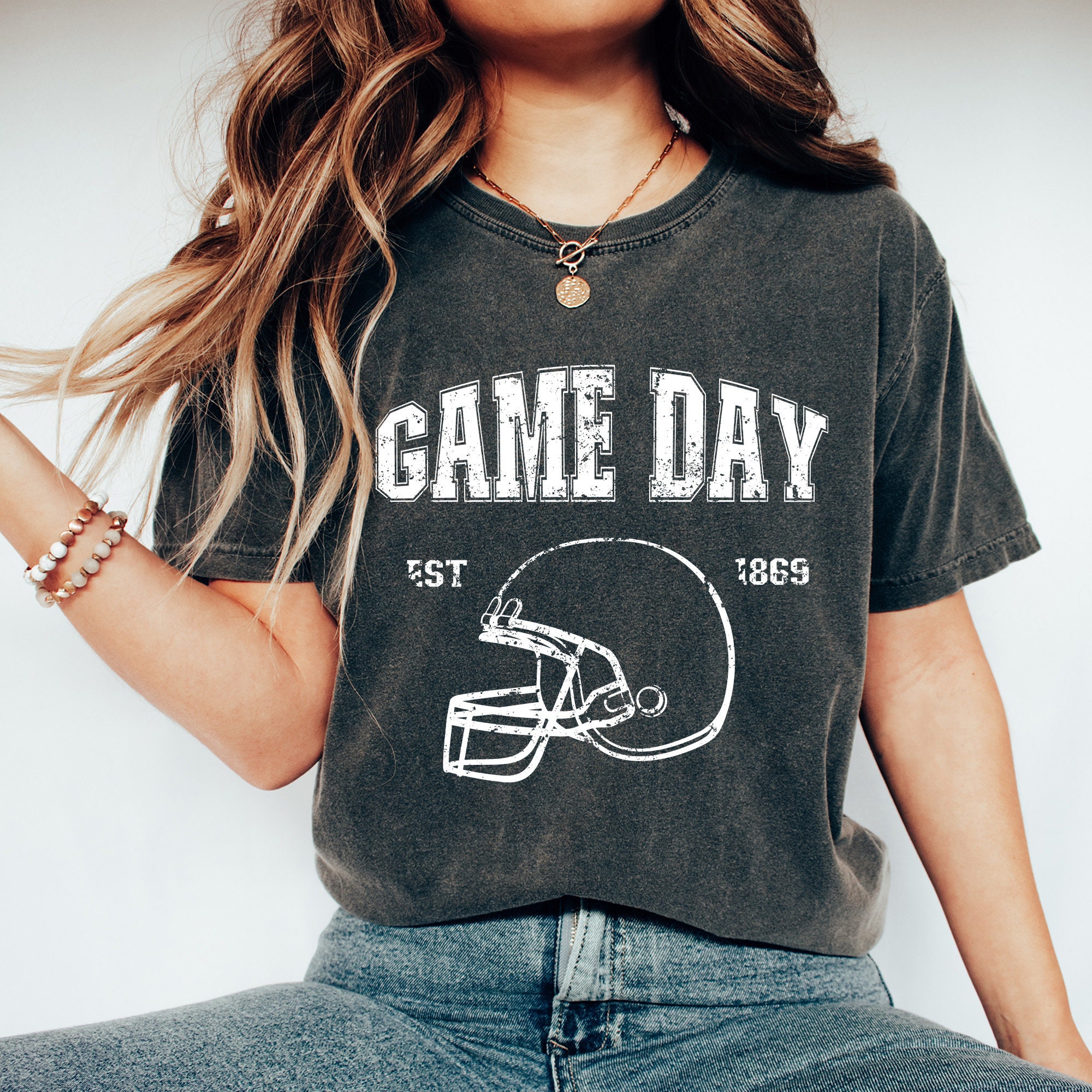 Game Day Shirt, Football Shirt, Tee, Vintage Womens Football