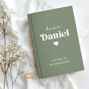 Cuaderno de cartas para mi novio, regalo de San Valentín para mi novio, regalos de aniversario de citas, diario con nombre personalizado