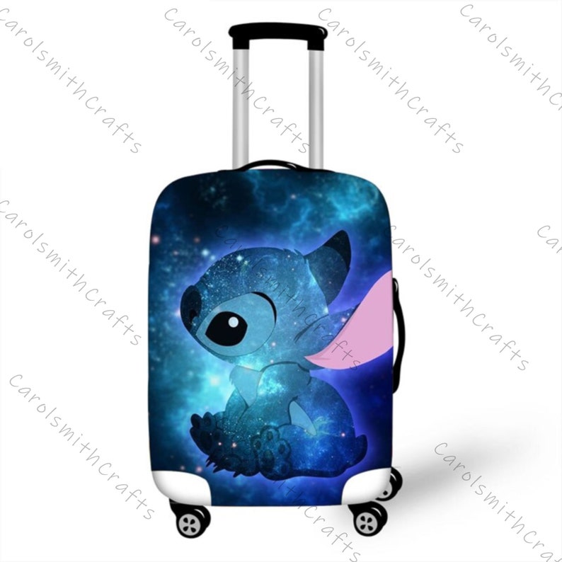 Cute Stitch Luggage Cover Lilo and Stitch Cartoon Suitcase Etsy
