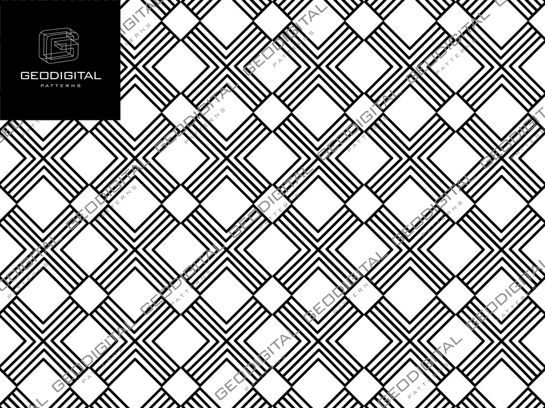 Geometric Patterns Striped Square Pattern Digital Papers Instant ...