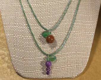 Semi-Precious Stone Fruit Necklace