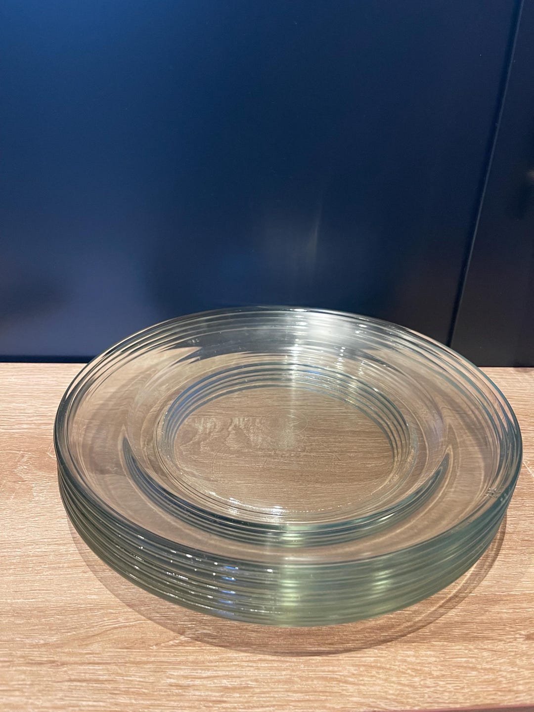 Vintage Pyrex Clear Glass Dinner Plates Set of 5 Retro Mid Century ...