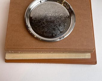 Vintage English Falstaff Silver Plated Wine Bottle or champagne bottle Coaster Metal Trinket Tray