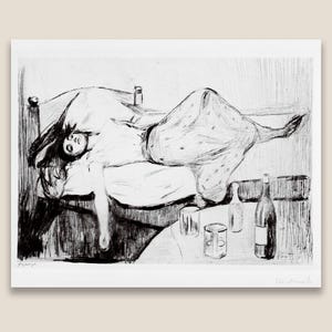 Le jour d&#39;après par Edvard Munch, reproduction d&#39;art mural de qualité galerie