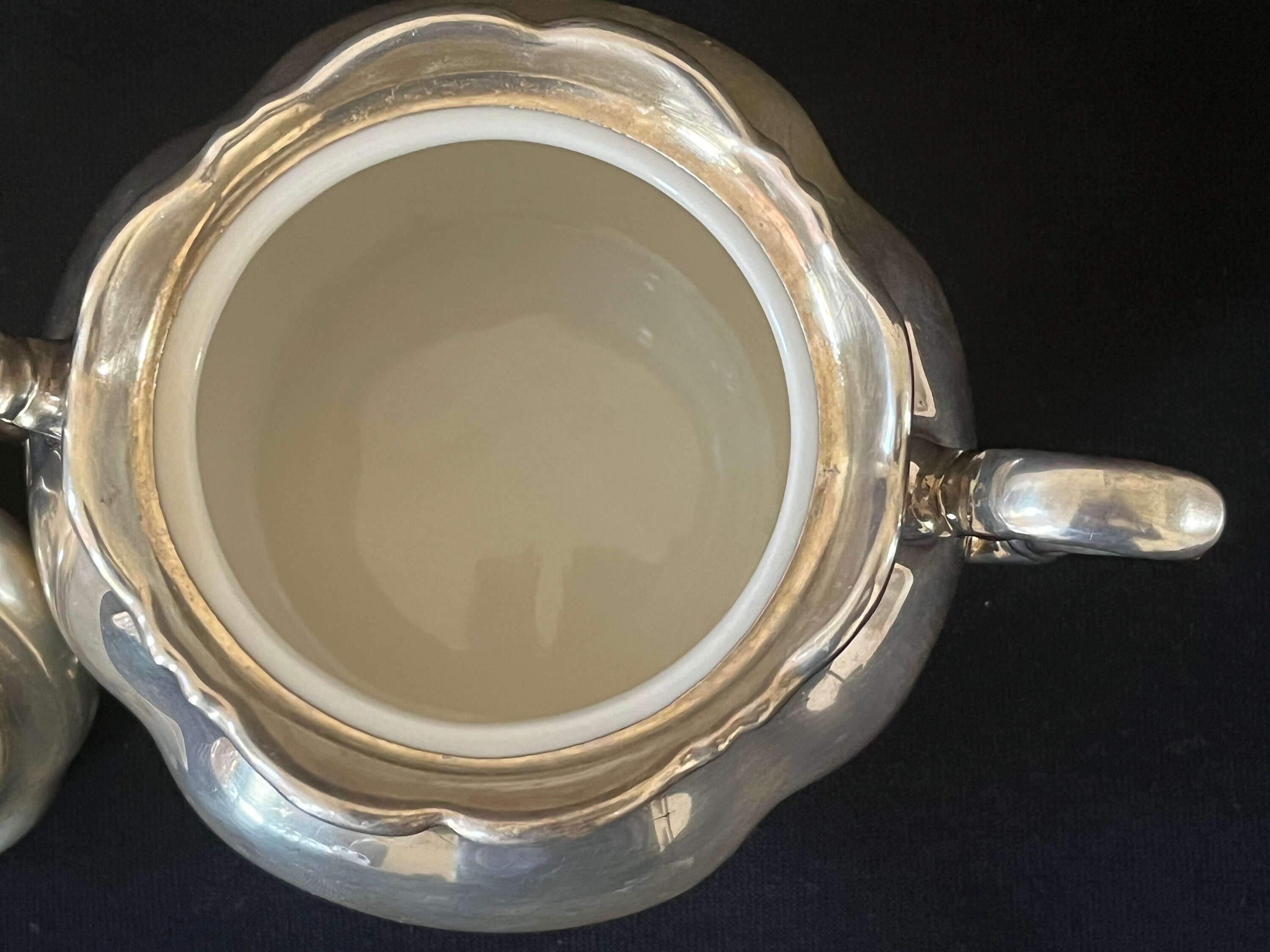 Silver Glazed Ceramic Sugar Bowl With Lid Silver Glazed Etsy