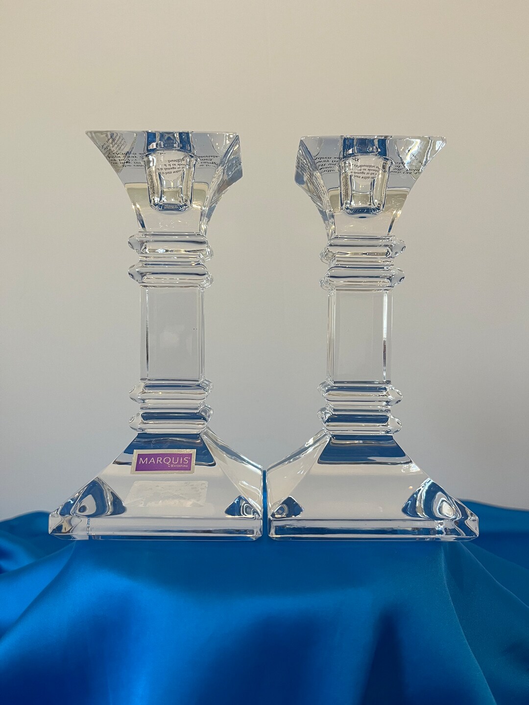 Marquis Treviso Waterford Crystal Candlestick Holder 6 Pair Etsy
