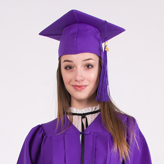 Purple graduation robe - Purple graduation set - 14 sets- Gown with cap - Academic dress- graduation dress