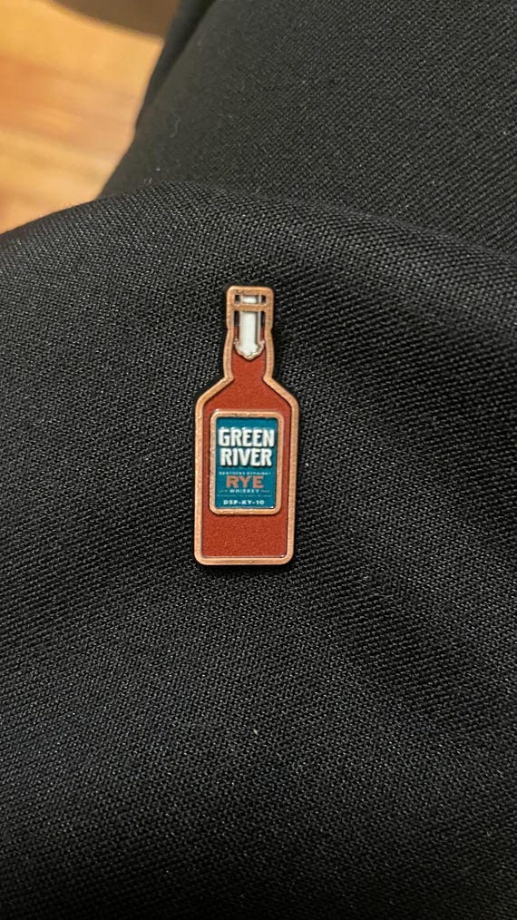 Green River Rye Bourbon Enamel pin whiskey whisky server hospitality liquor