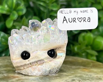 Meet Aurora – An Angel Aura Quartz Hedgie/Crystal Companion