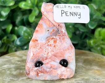 Meet Penny – A Pink Agate Hedgie/Crystal Companion