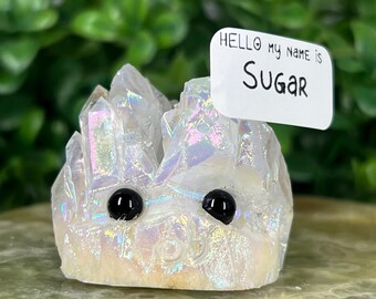 Meet Sugar – An Angel Aura Quartz Hedgie/Crystal Companion