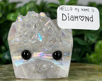 Meet Diamond – An Angel Aura Quartz Hedgie/Crystal Companion