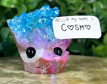 Meet Cosmo – A Titanium Aura Quartz Hedgie/Crystal Companion