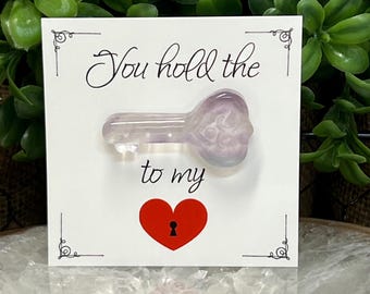Fluorite Key Carving – “You Hold the Key to My Heart”