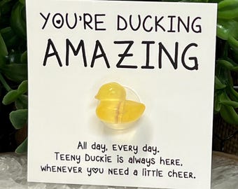 Yellow Fluorite Duckie Carving – A Little Cheer in Your Pocket