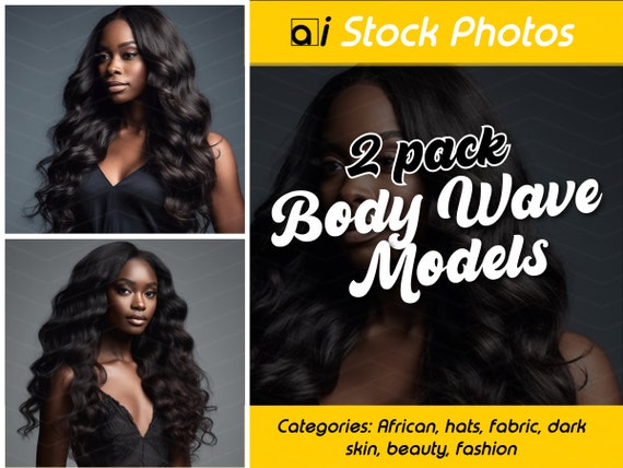 Hair and Beauty Stock Photos body Wave Hair Models 2 pack Stock Images Black Models With Bodywave Curls Hair Brand Photoshoot Etsy UK