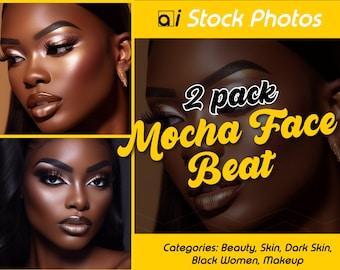 Stock Photo Models "Mocha Face Beat" 2-Pack | Beauty and makeup brand stock photos