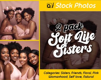 Stock Photo Models "Soft Life Sisters" 2-Pack | Beauty and skincare brand photos