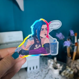 Jinx Holographic Sticker | Arcane Sticker | Hey Chuck