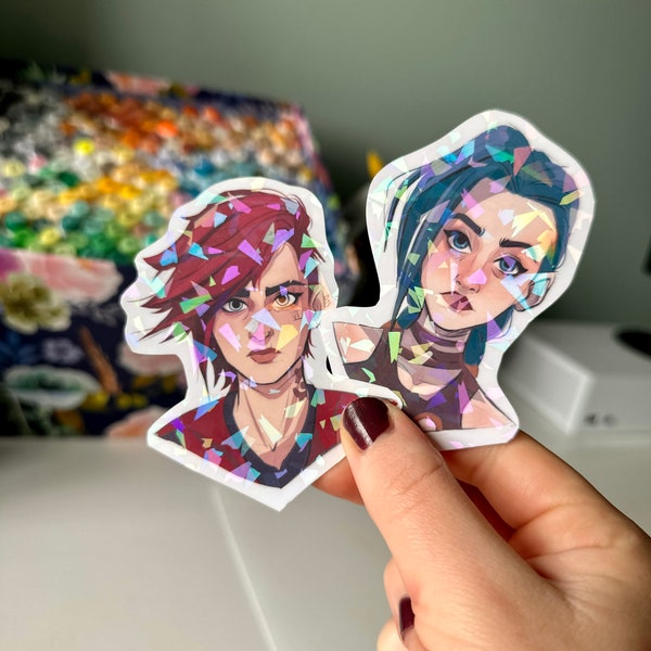 2 Stickers| Jinx & Vi Pair | Arcane