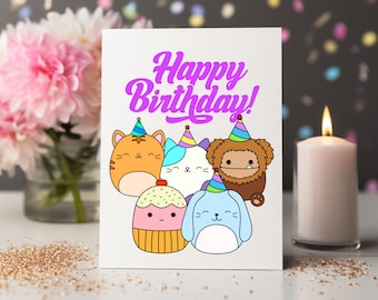 squishmallow png birthday squishy girl happy birthday squishmallow digital sticker party invitation squishmallow clipart