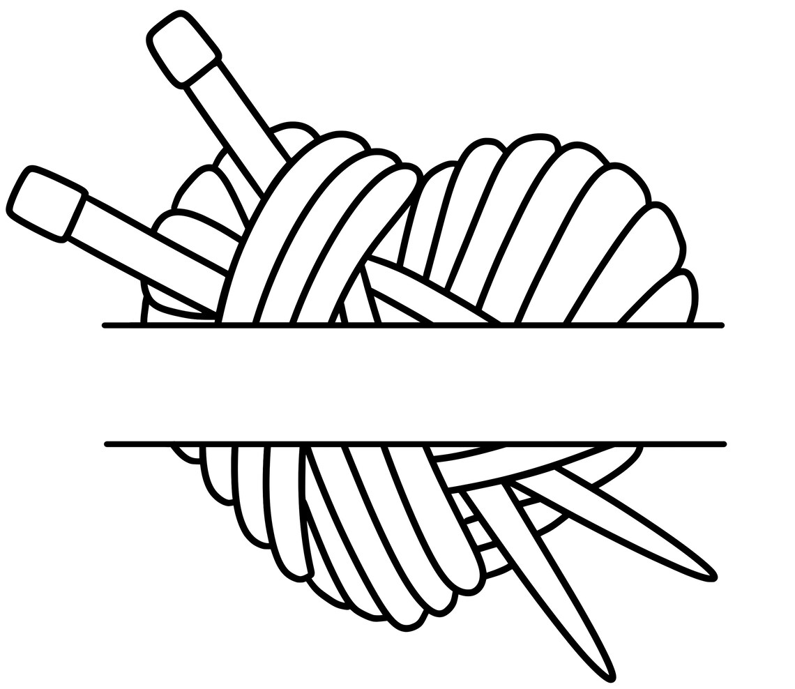 Knitting Svg Name Yarn Vector Name Tag Digital Knitting Monogram ...