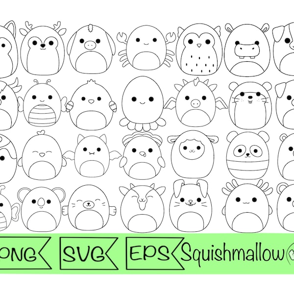 squishmallow svg outline cut file laser squishy clipart axolotl squishmallow outlines for laser digital stickers for cricut smooshy outline