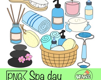 spa clipart skincare png selfcare spa day digital sticker planner bullet journal spa day product commerical clipart skincare sticker