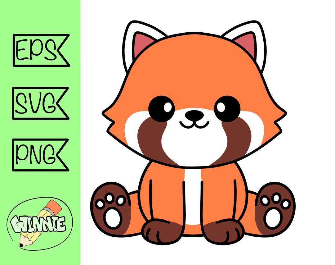 Red Panda Svg Layerd Cut File Cricut Sticker Cute Red Panda Png Digital ...