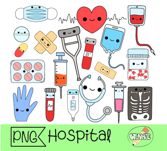 cute hospital clipart png hospital doctor cute planner sticker printable cartoon kawaii medical png nurse scrapbook bullet journal design