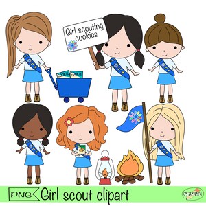 Pfadfinderin Clipart Pfadfinderin Clip Art Gänseblümchen Bande Aufkleber Pfadfinderin Abzeichen digital Scouting Zertifikat Entdecker