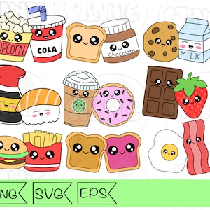 combinación perfecta svg par de alimentos clipart kawaii comida png sushi san valentín clip art comida pareja svg kawaii san valentín pegatina imprimible digital