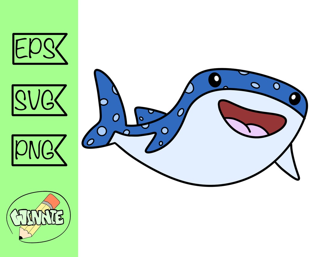 Whale Shark Svg Cute Whale Shark Png Clipart Sea Animal Svg Vector ...