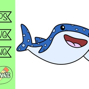 whale shark svg cute whale shark png clipart sea animal svg vector cricut cut file for sticker printable sea animal png shirt design