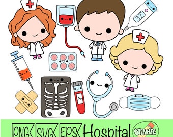 kawaii hospital png clipart svg cute hospital nurse svg doctor digital sticker hospital printable cartoon medical ambulance scrapbook bujo