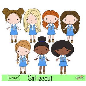 Pfadfinderin Cliparts Daisy troop Scouting png Pfadfinderin Aufkleber für Planer digitaler download download download Daisyanas