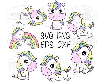 unicorn svg circut kawaii unicorn svg rainbow digital stickers unicorn printable stickers girl unicorn party svg magical unicorn svg