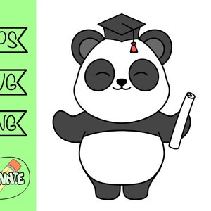 panda svg afstuderen panda preschool afstuderen dier kleuterschool certificaat panda beer sticker print panda svg shirt cricut 2023