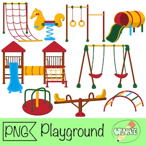 playground clipart png kids playground school play equipment png digital download sticker for planner school playground
