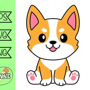 corgi svg cute dog corgi png clipart puppy corgi clip art design for cricut cut file shirt design kawaii animal svg cartoon illustration