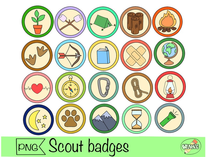 scout badges png clipart girl scout badge camping badge brownie scout daisy troop badges png printable scouting badge digital sticker image 1