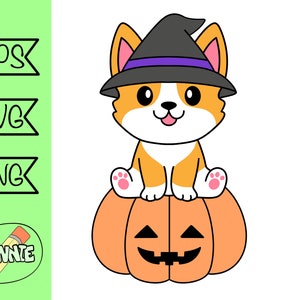 halloween corgi svg halloween corgi clipart png lindo animal halloween clip art pegatina de dibujos animados para cricut diseño de camisa imprimible perro cachorro