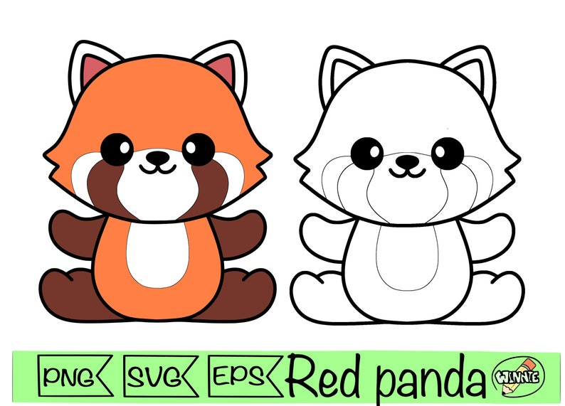 Red Panda Svg Cricut Laser Cut File Cute Red Panda Bear - Etsy