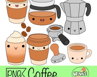 kawaii coffee clipart cute food png kawaii food sticker digital planner bullet journal kawaii coffee cafe coffee beens cute print coffee