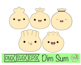 dim sum svg cute clipart dim sum dumpling steam basket kawaii food digital download printable cartoon digital sticker dim sum clipart